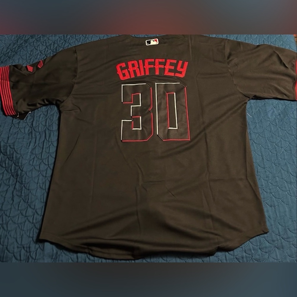 Nike Black and Red Cincy Baseball Jersey - Picture 2 of 2